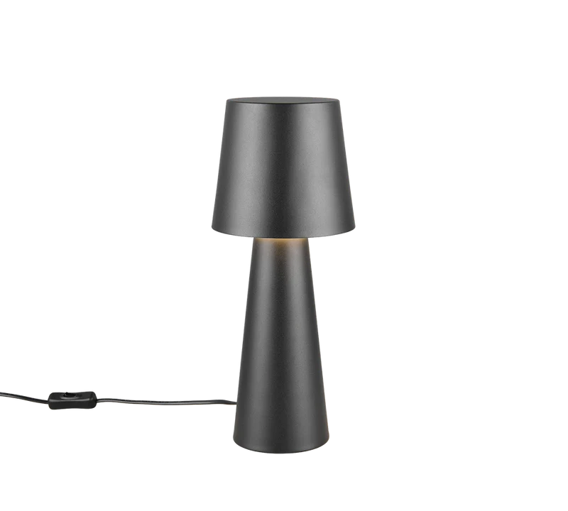 Lámpara de sobremesa Trio Nubian negro mate 40cm 562900132