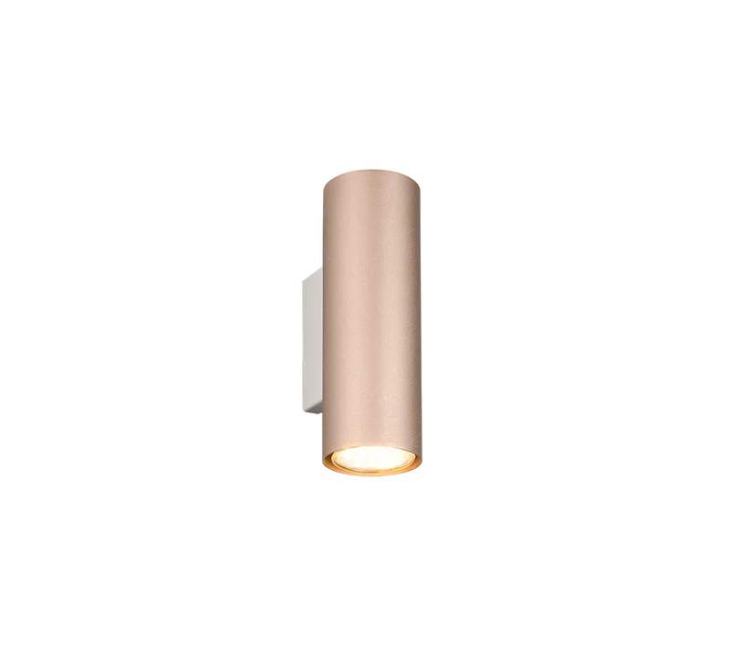 Aplique de pared Trio Marley 2 luces marrón café arriba y abajo 212400265