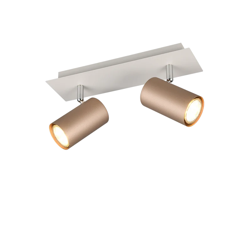 Foco Trio Marley 2 luces marrón café 802400265