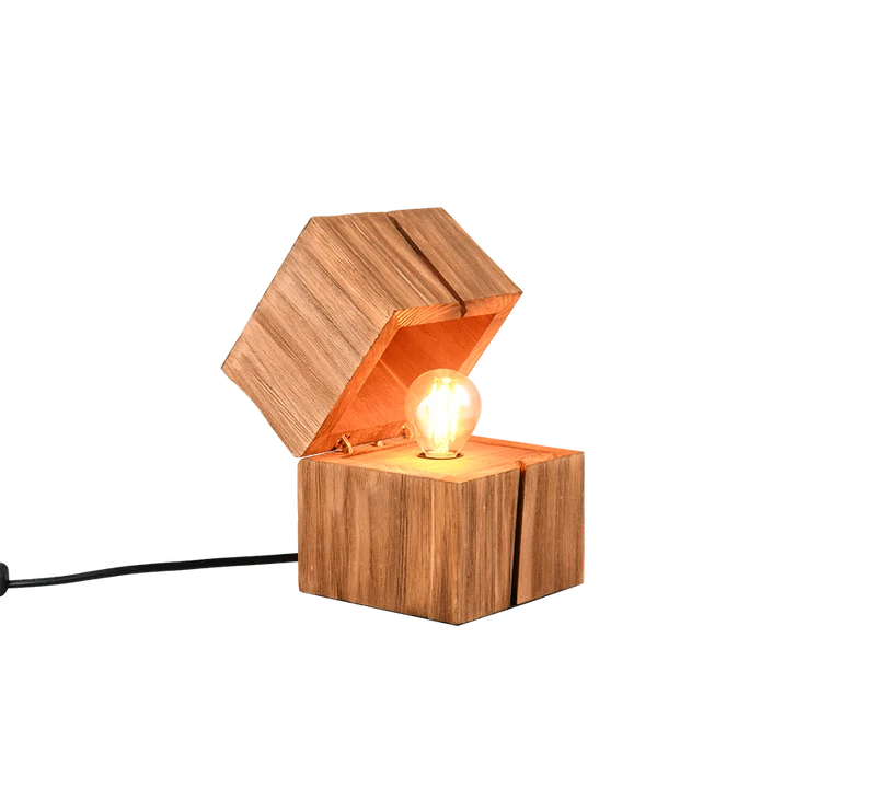 Lámpara de sobremesa Trio Treasure LED madera natural 2700K 514110130