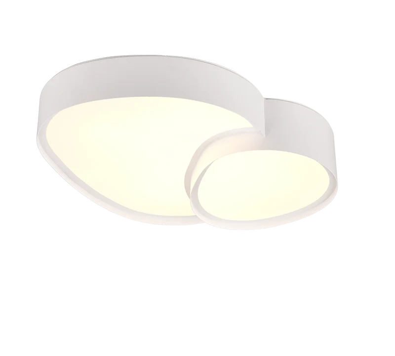 Plafón de techo Trio Rise LED blanco mate CCT regulable con mando 43,5cm 647510231 para salón y comedor