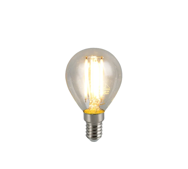 Bombilla Trio Tropfen LED E14 transparente 2700K IPX0 Ø4,5cm 983-400