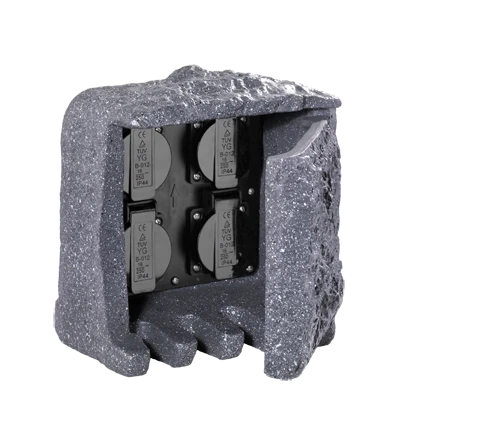 Columna de enchufes de exterior Trio Garden Socket gris IP44 19cm 9962-11