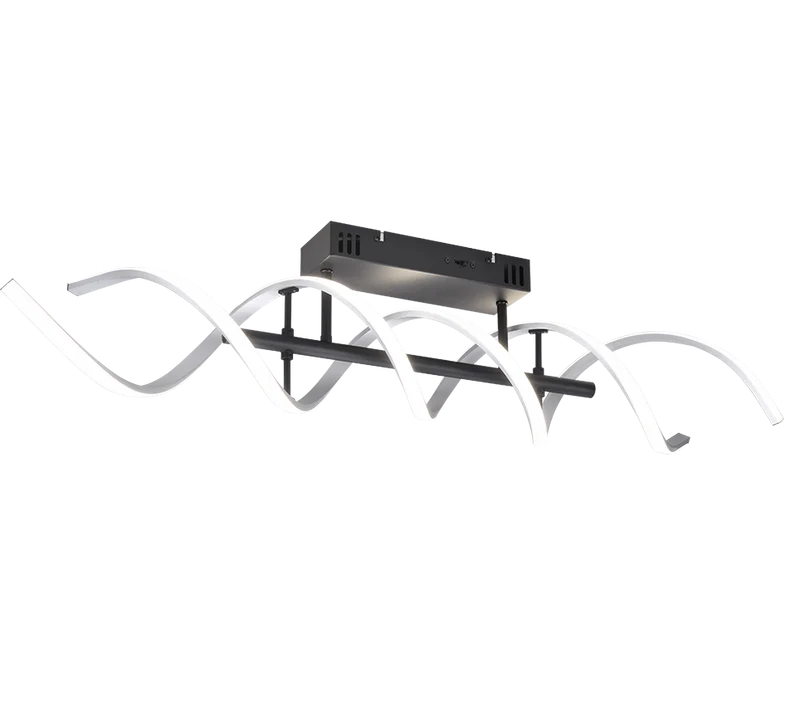 Plafón de techo Trio Sequence grande LED aluminio pulido regulable 90cm 641810205