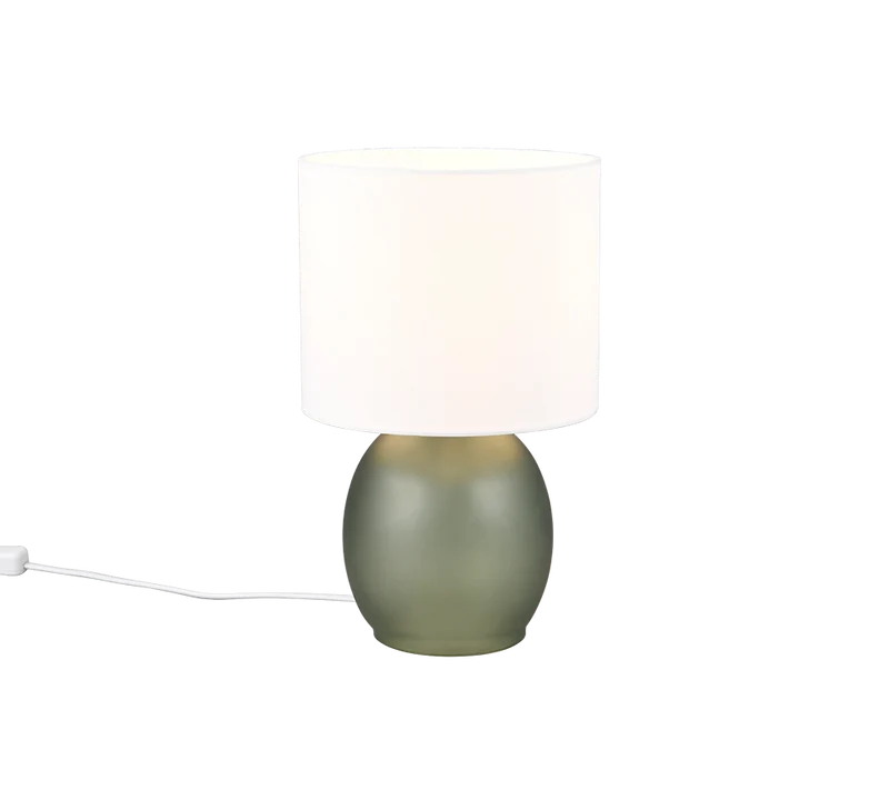Lámpara de sobremesa Trio Vela blanco verde 517900115