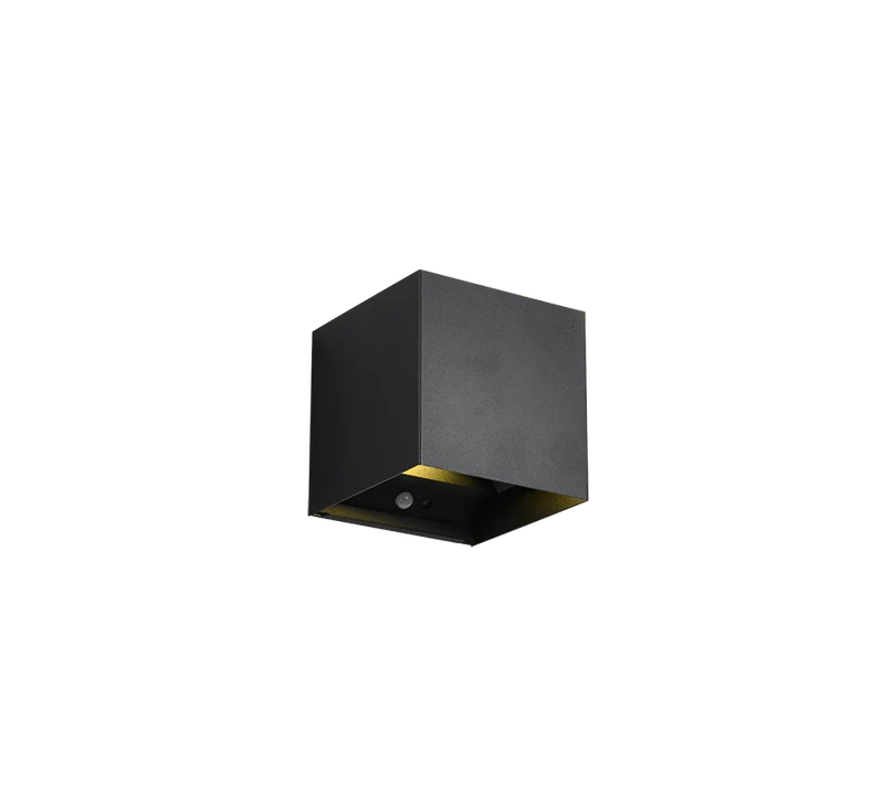Aplique de exterior Trio Talent LED portátil 2 luces negro mate 3000K con sensor IP44 R27759132