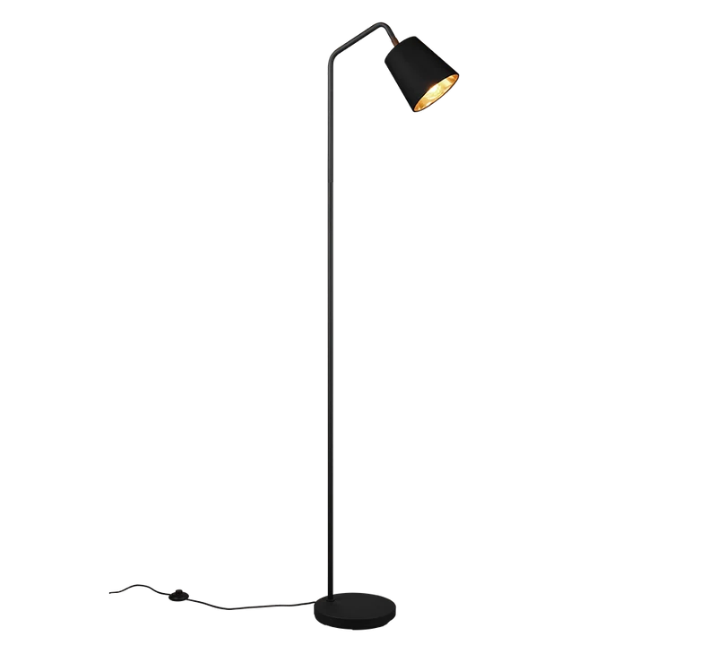 Lámpara de pie Trio Buddy negro mate y y dorado 148cm R41721032