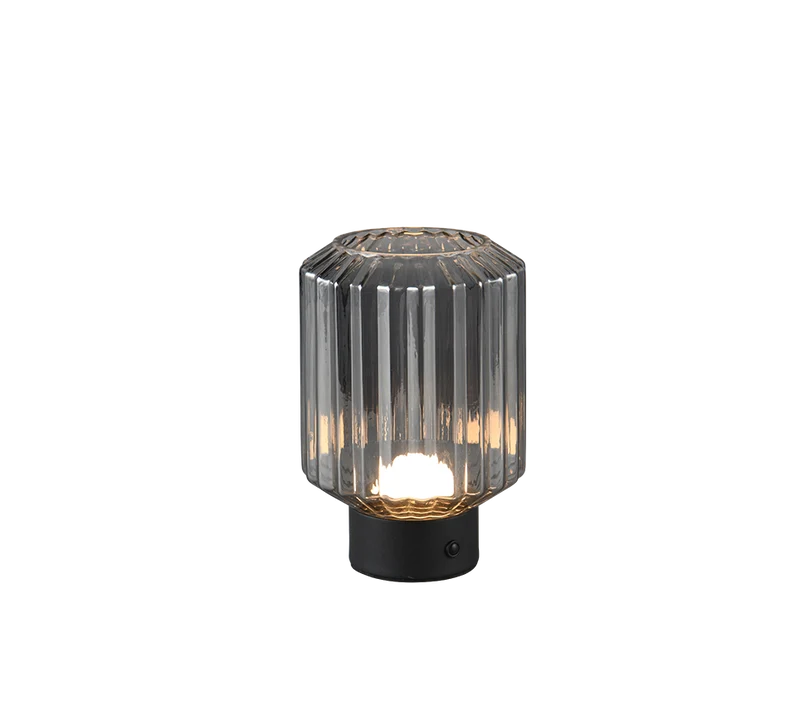 Lámpara de sobremesa Trio Lord táctil tactil negro/humo R57761154