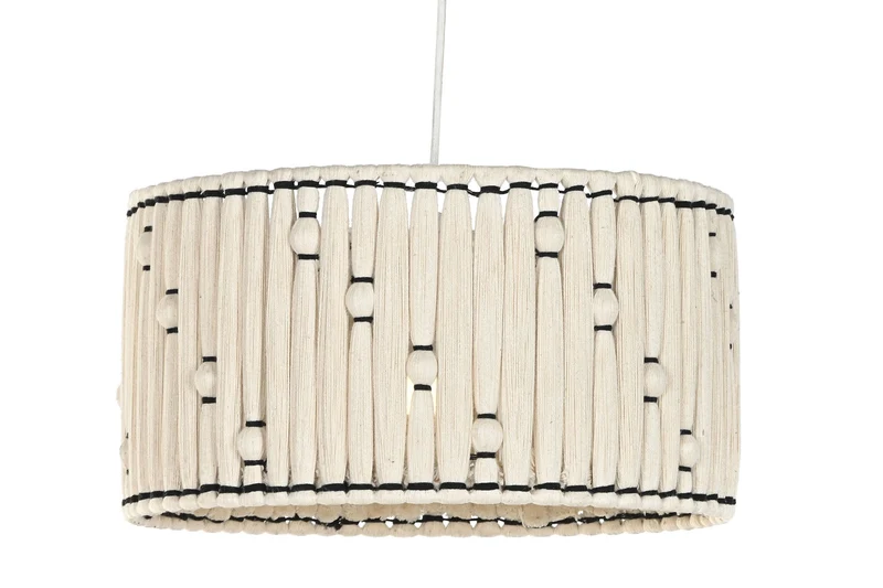Lámpara de techo colgante yute y algodón nudo natural 39x39x21cm 219511