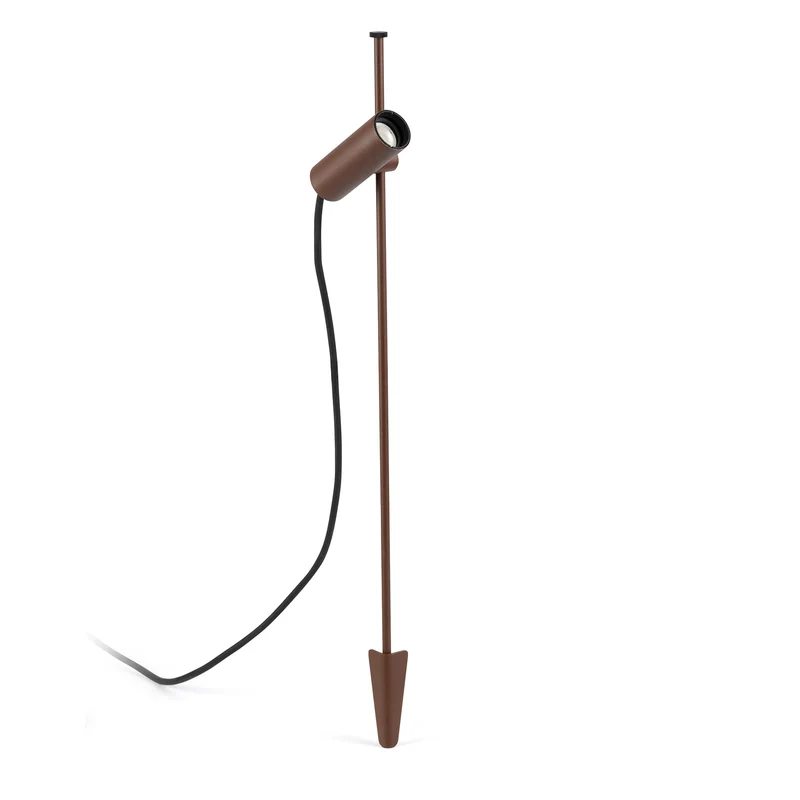 Estaca/Pincho de exterior Faro Clap 63cm LED marrón oxido 3000K IP65 15° 38° 24V 6W 75708-433