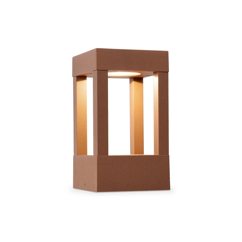 Baliza de exterior sobremuro Faro Agra 20cm LED marrón 2700K IP55 70841