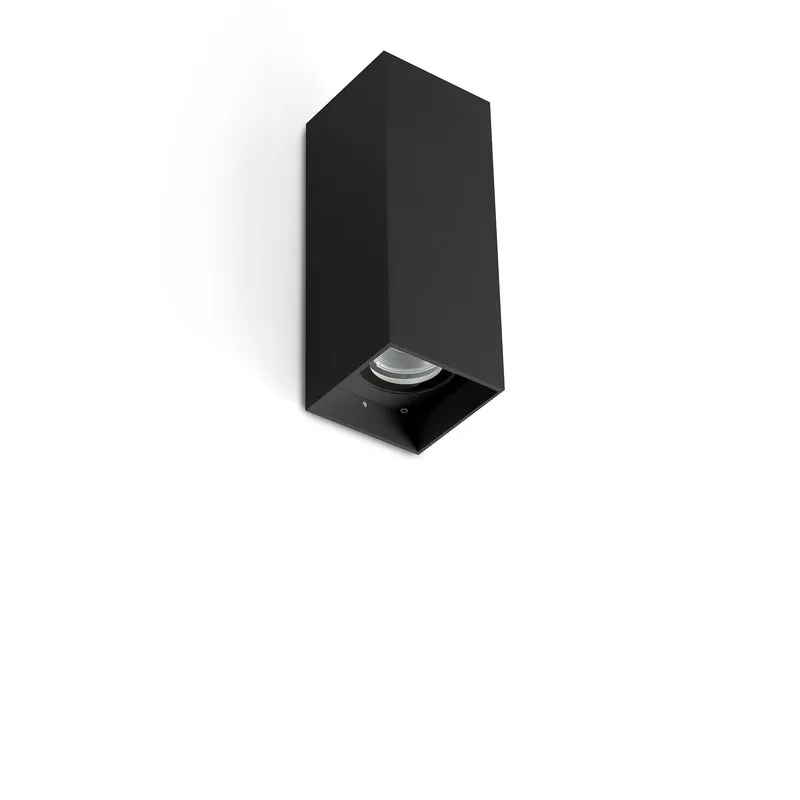 Aplique de exterior Faro Kov 21cm 2 luces LED negro 2700K IP65 14° 14°/23° cuadrado 71793-222