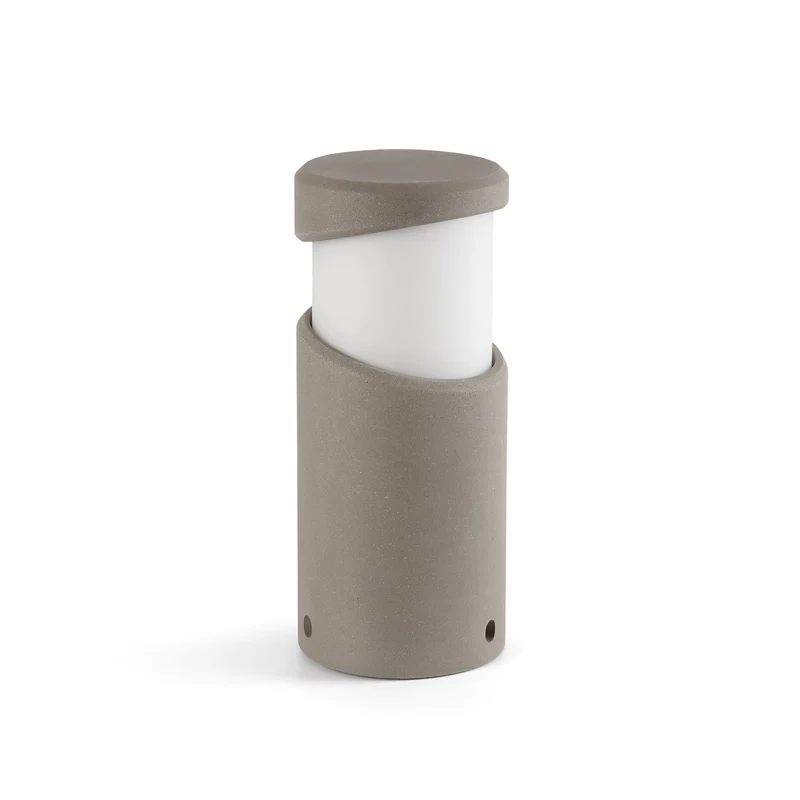 Baliza de exterior sobremuro Faro Block 35cm E27 LED arena IP65 opal 74144