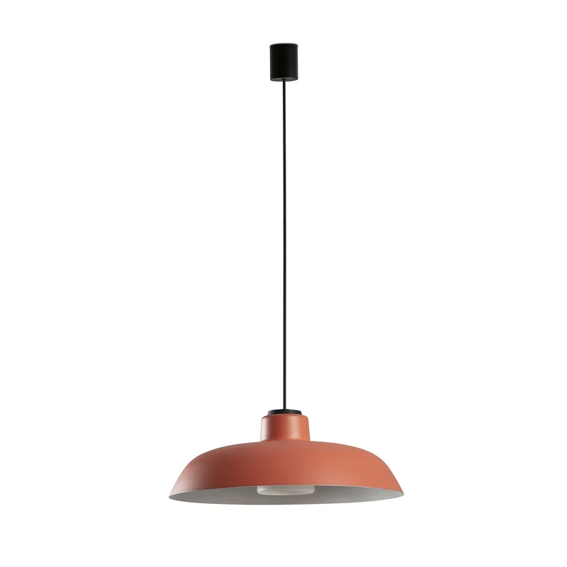 Lámpara colgante de exterior Faro Saga 26cm E27 LED naranja IP65 opal con florón 72126-172