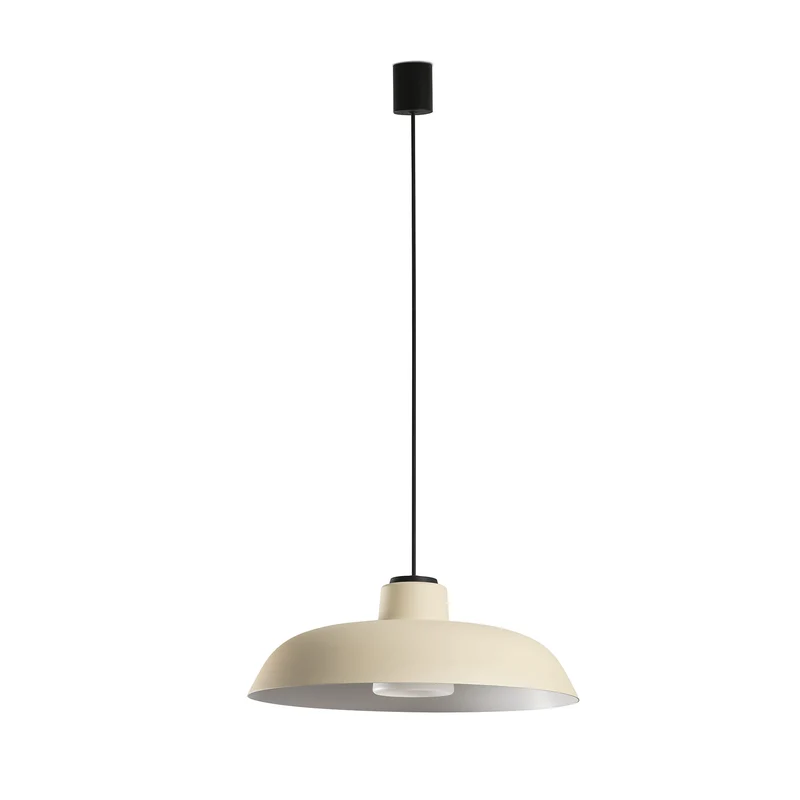 Lámpara colgante de exterior Faro Saga 26cm E27 LED beige IP65 opal con florón 72126-169