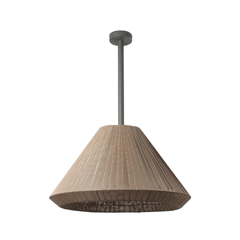 Lámpara colgante de exterior Faro Saigon 96cm E27 LED blanco brillo IP54 T70 opal 71622-06