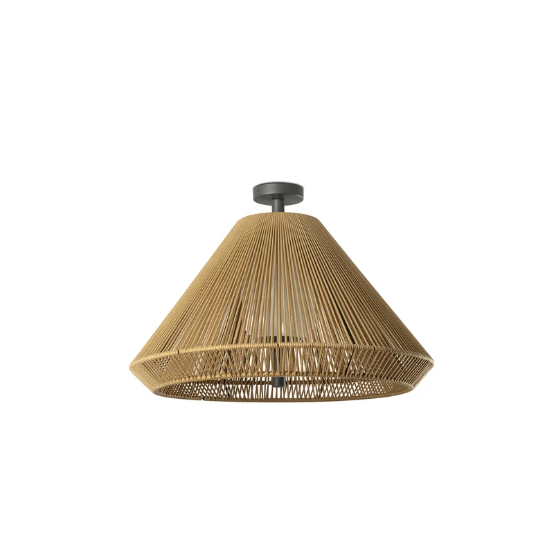 Lámpara colgante de exterior Faro Saigon 54cm E27 LED blanco brillo IP54 opal 71621-13