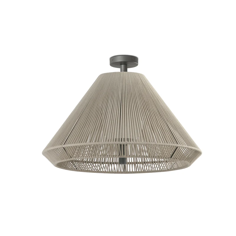 Lámpara colgante de exterior Faro Saigon 54cm E27 LED blanco brillo IP54 opal 71621-09