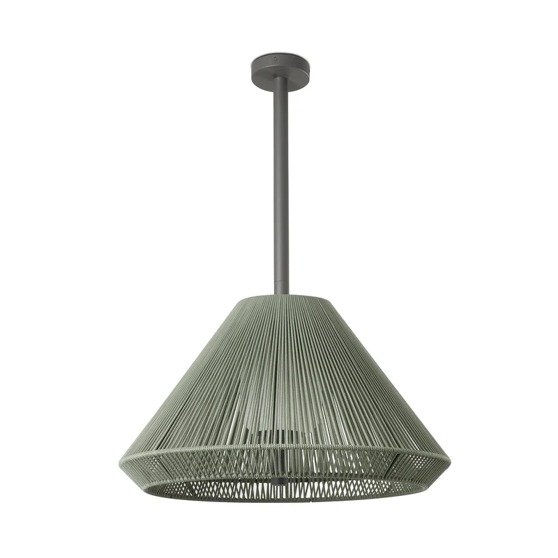 Lámpara colgante de exterior Faro Saigon 96cm E27 LED blanco brillo IP54 opal 71622-11