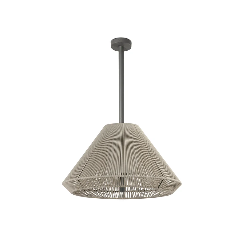 Lámpara colgante de exterior Faro Saigon 96cm E27 LED blanco brillo IP54 opal 71622-09