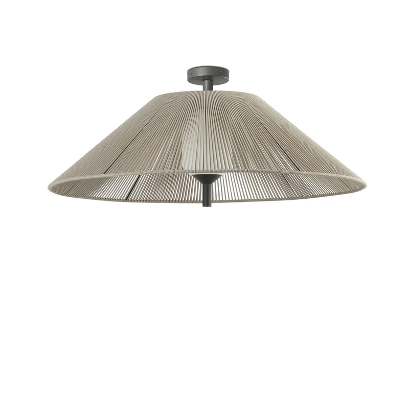 Lámpara colgante de exterior Faro Saigon 46cm E27 LED blanco brillo IP54 opal 71621-10
