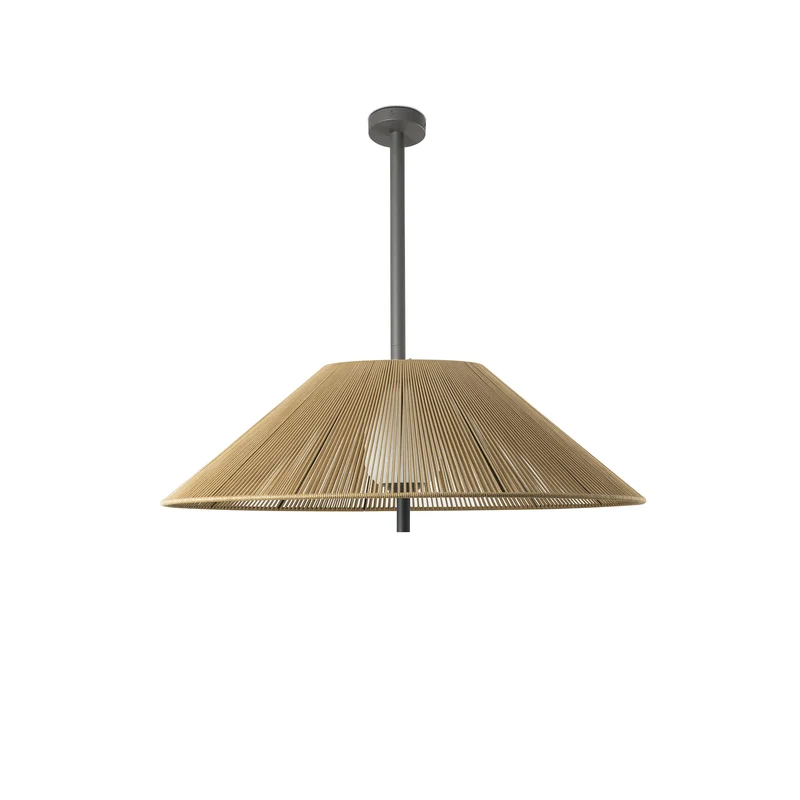 Lámpara colgante de exterior Faro Saigon 88cm E27 LED blanco brillo IP54 opal 71622-14