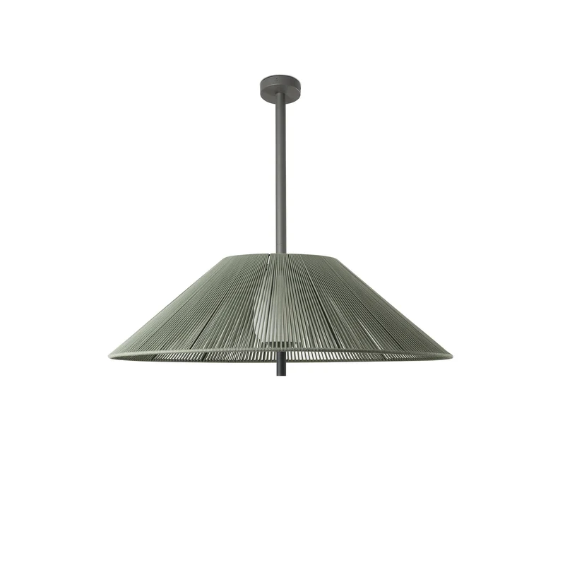 Lámpara colgante de exterior Faro Saigon 88cm E27 LED blanco brillo IP54 opal 71622-12