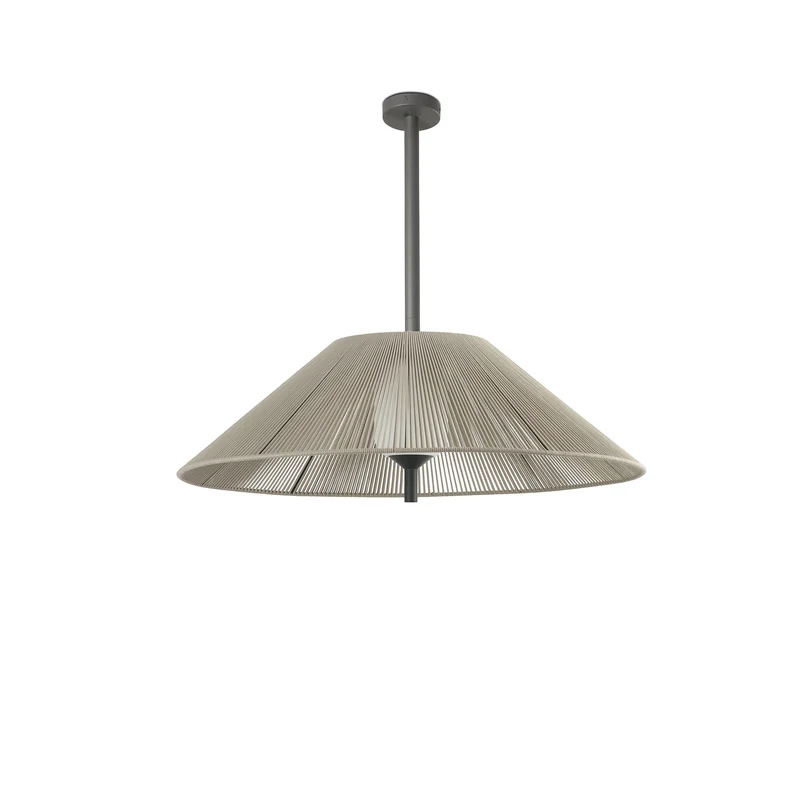 Lámpara colgante de exterior Faro Saigon 88cm E27 LED blanco brillo IP54 opal 71622-10
