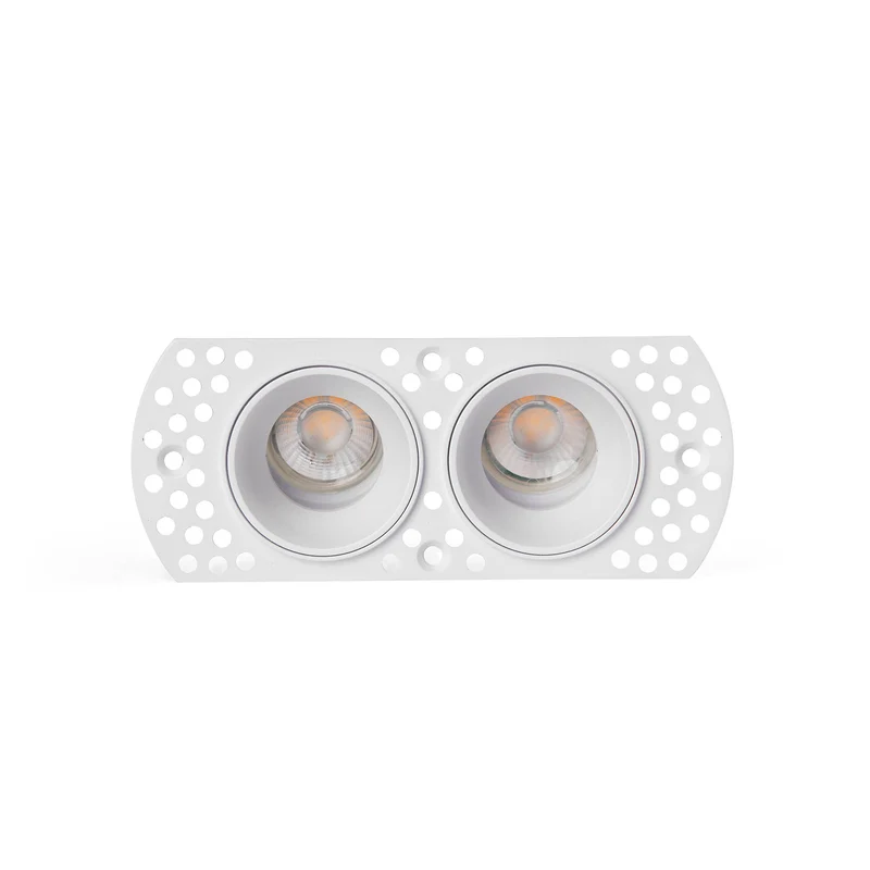Downlight empotrable de techo Faro Flic 2 luces GU10 LED blanco IP20 44112