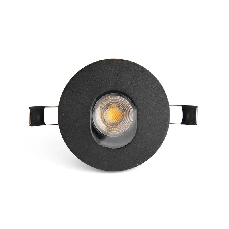 Downlight empotrable de techo Faro Niva GU10 LED negro IP65 43432