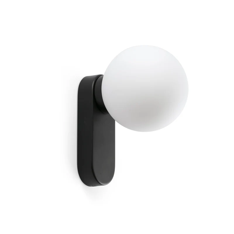 Lámpara de pared aplique Faro Mabe LED negro mate 3000K IP44 62830