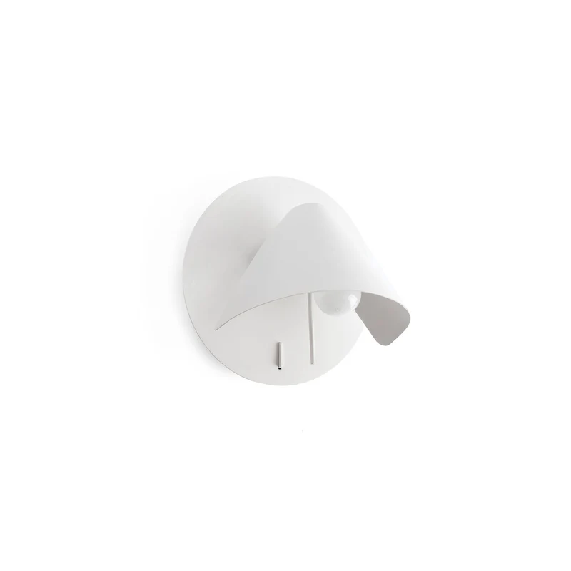 Lámpara de pared aplique Faro Noon E27 LED blanco mate 62355