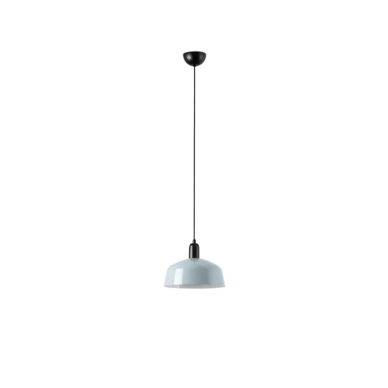 Lámpara de techo colgante Faro Tatawin 1 luz E27 LED azul grisaceo Ø25cm 20339-147