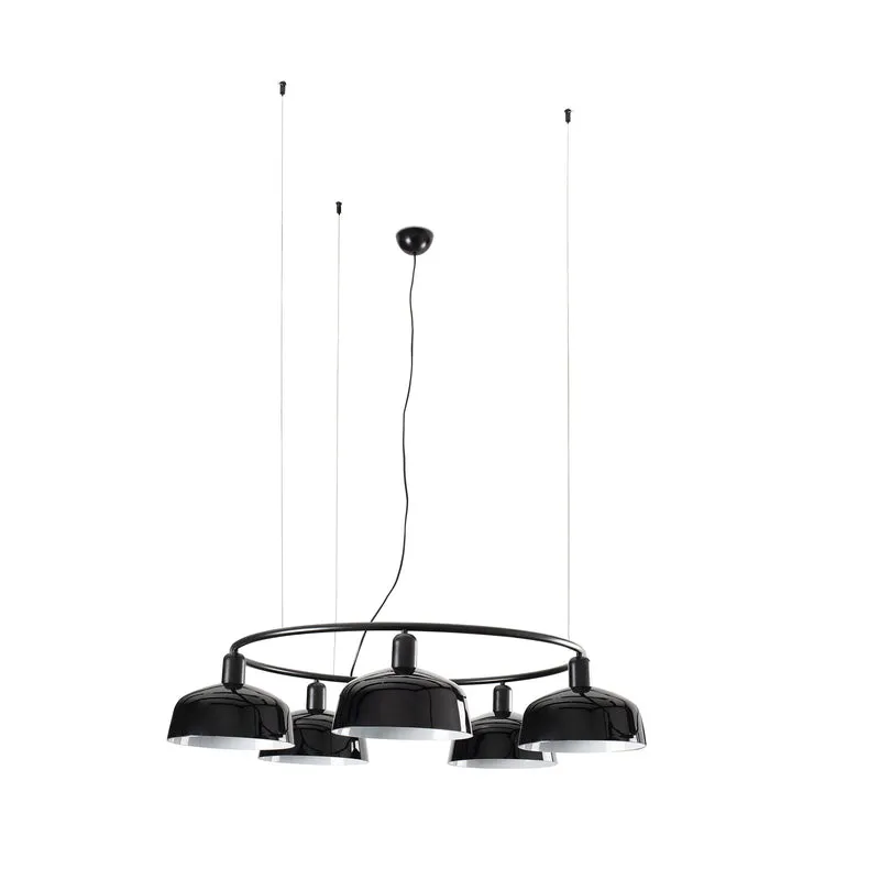 Lámpara de techo colgante Faro Tatawin E27 LED negro 20343-120-5L para salón y comedor