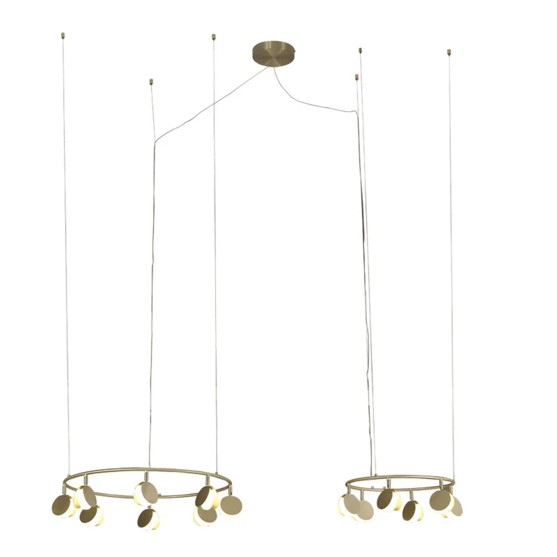 Mantra Shell Lámpara de techo colgante LED oro 7356