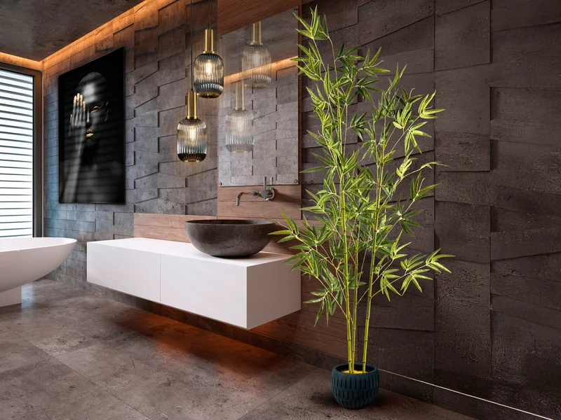 Planta artificial Schuller Bambú cemento 170cm