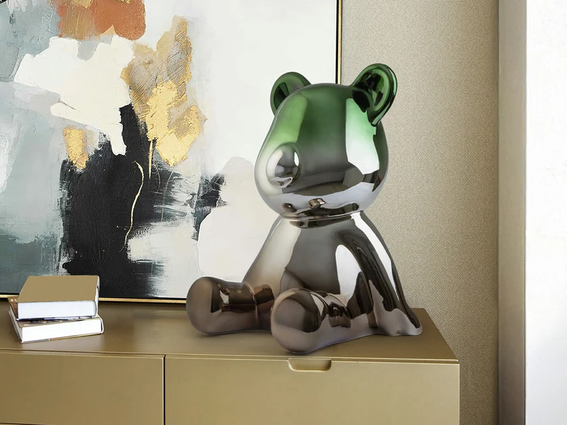 Figura decorativa Schuller Osito verde y gris 50cm