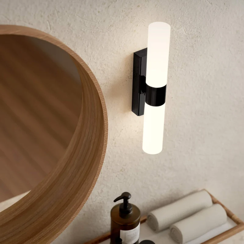 Luminaria Sulion Egeo LED negro IP44 35cm 6W