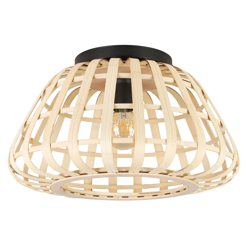 EGLO Montezuelo Plafón de techo acero madera negro