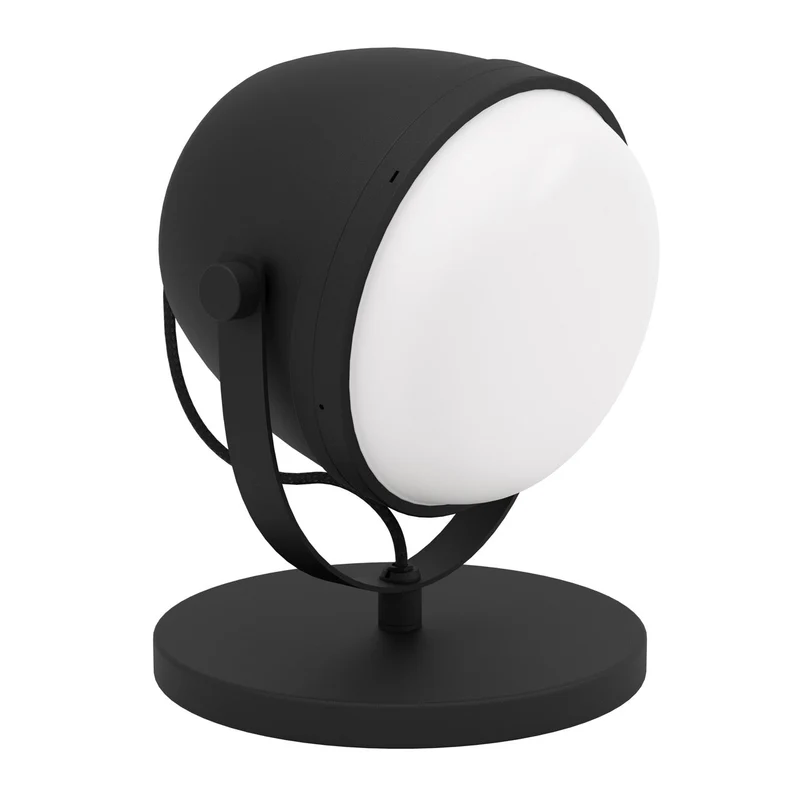 EGLO Upanema Lámpara sobremesa acero vidrio grabado negro blanco