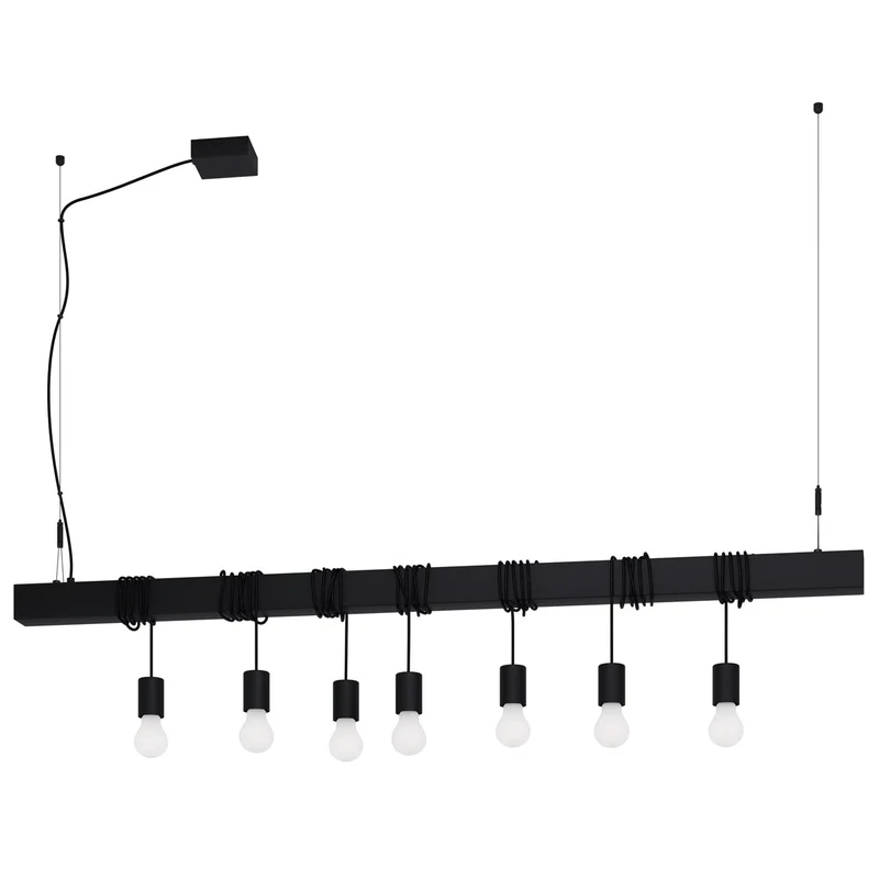 EGLO Townshend-b Lámpara de techo colgante acero negro 39938