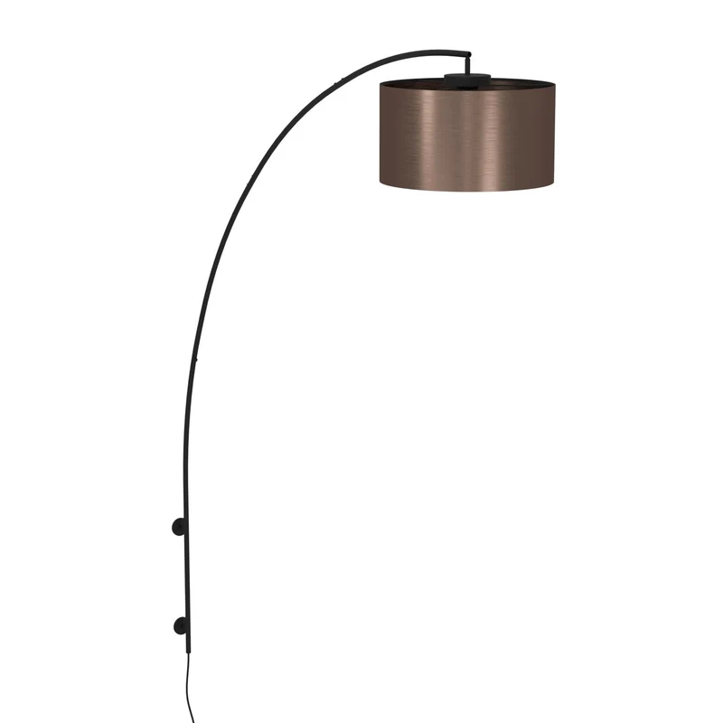 EGLO Saganto 1 Lámpara de pared regulable acero plástico negro cafécobre
