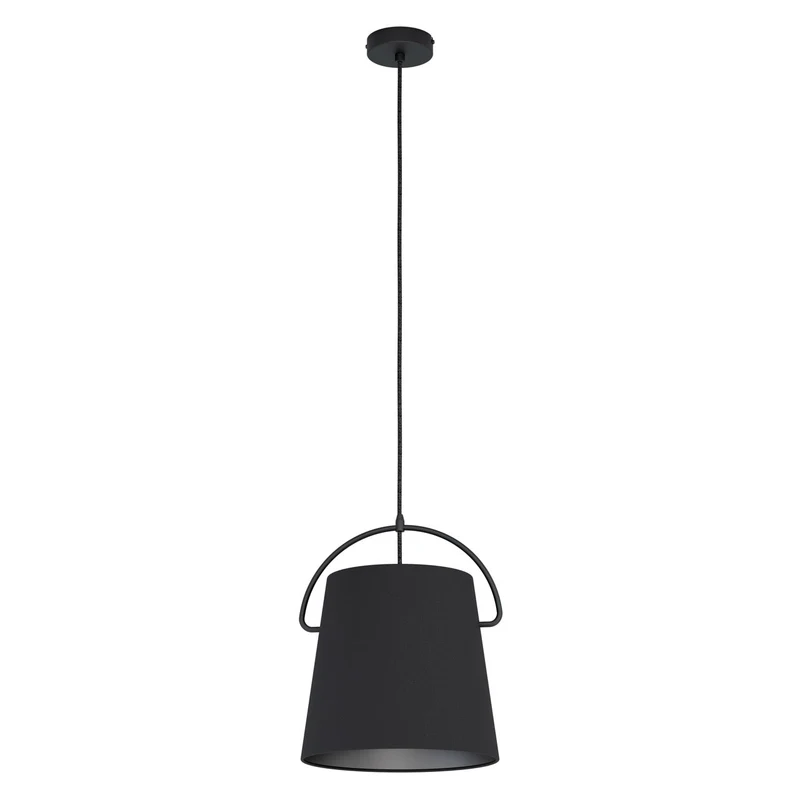 EGLO Granadillos Lámpara de techo colgante acero textil negro negro 39865