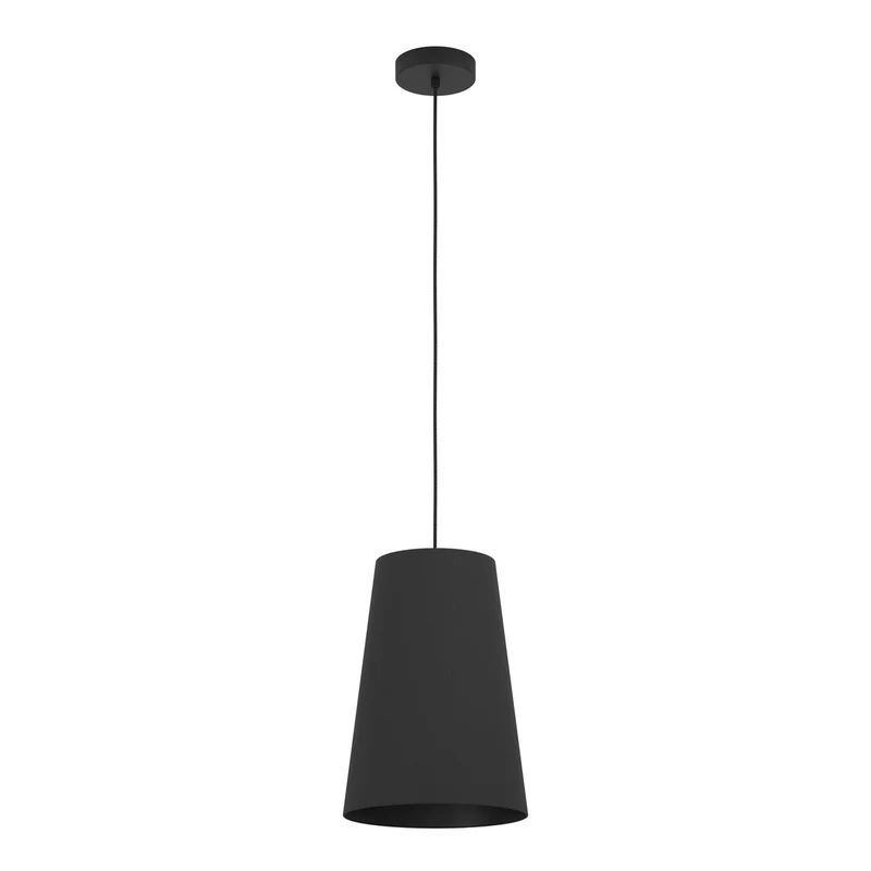 EGLO Petrosa Lámpara de techo colgante acero textil negro negro