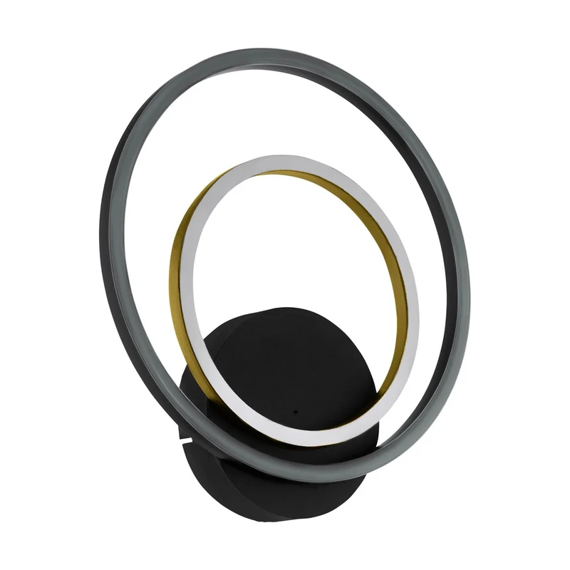 EGLO Lanacera Lámpara de pared LED 2 luces aceroaluminio plástico negrooro blanco