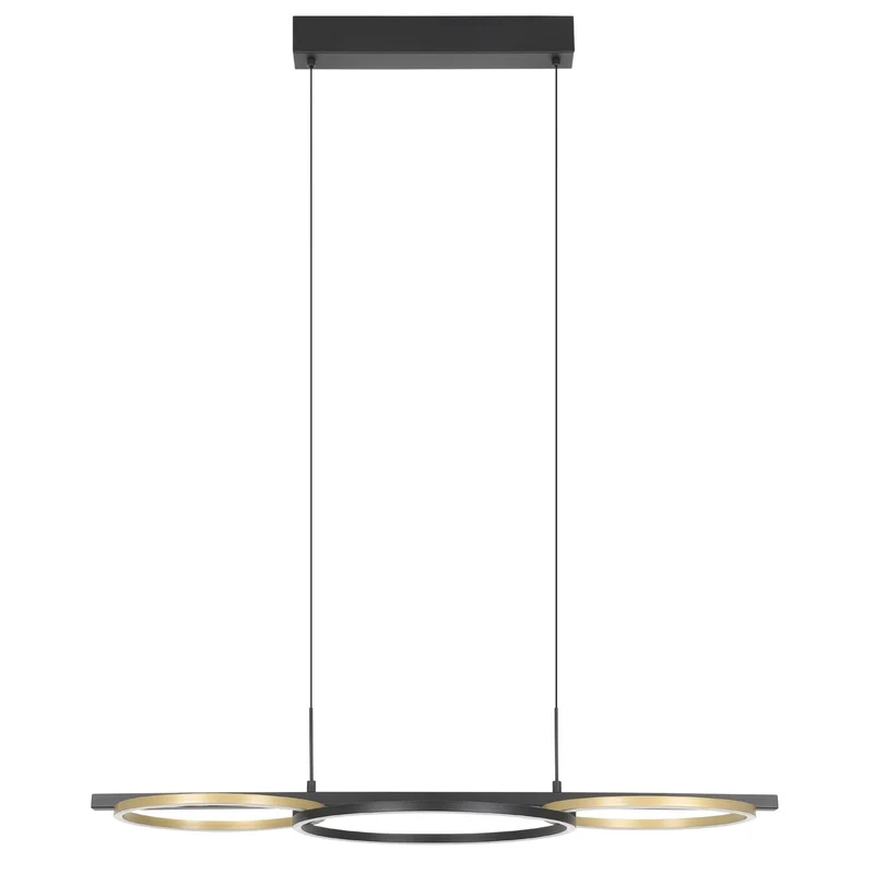 EGLO Lanacera Lámpara de techo colgante LED regulable 2 luces aceroaluminio plástico