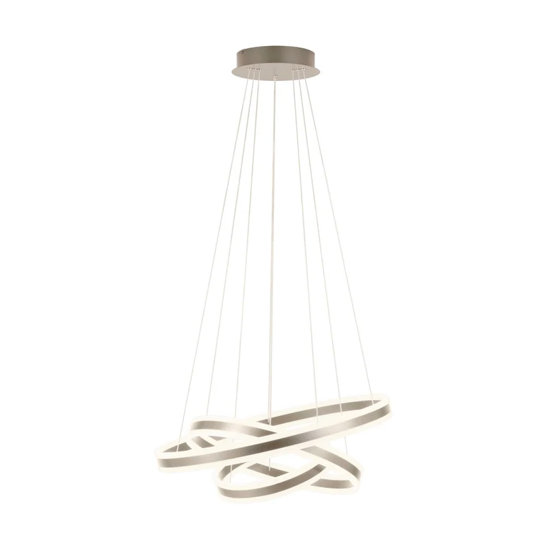 EGLO Tonarella Lámpara de techo colgante LED regulable 3 luces acero plástico champán 39314