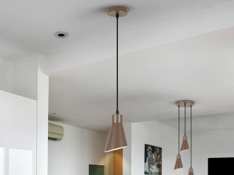 Lámpara de techo colgante Schuller Bera 1 luz marrón 13319