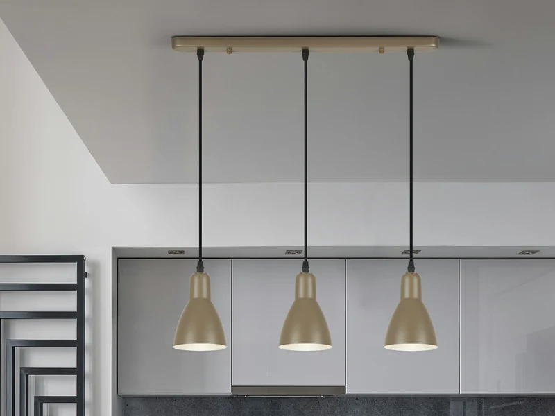 Lámpara de techo colgante Schuller Afra 3 luces marrón 13226 para comedor y cocina