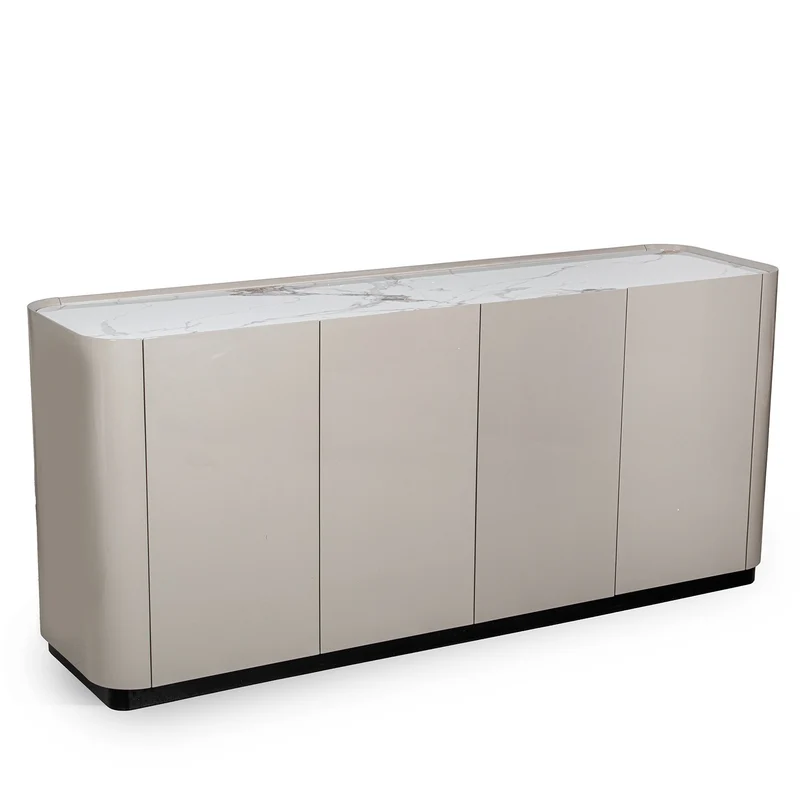 Aparador madera gris 4 puertas 180cm 68470